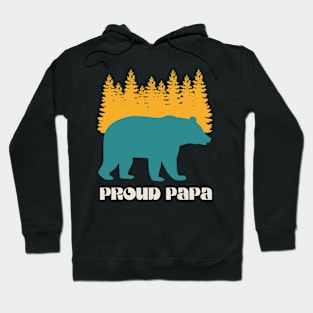 Proud Papa Forest Bear Hoodie